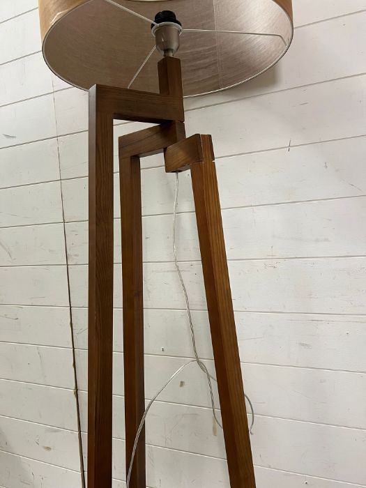 A teak tripod floor lamp a/f - Image 3 of 4