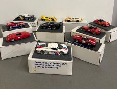 Ten diecast racing cars some limited edition Fontana winners, Ferrari 12/100 1966 winners by F43