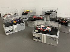 Seven Provence miniature scale model diecast rally cars