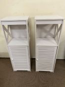 Two bedsides with cupboards