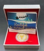 Rudolph, the red nosed reindeer 2015 silver/gold coin