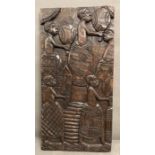 A wooden carved African wall hanging (H60cm)