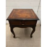 A mahogany square inlaid table (H58cm Sq51cm)