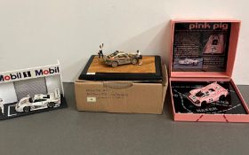 The Paris Dakar 1986 Model Rally Car Mobil 1 diecast pitlane model and a limited edition Porsche 917