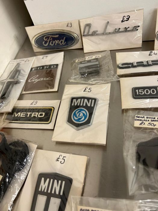 A large selection of motor memorabilia including badges, mini door handles, winders, Morris 8 - Image 6 of 18