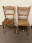 A pair of elm country chairs
