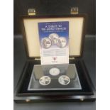 The Westminster Mint A Tribute to The Armed Forces Silver Proof £5 coin set.