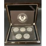 The Morgan Dollar Mintmark set, cased and with supporting paperwork from the London Mint Office