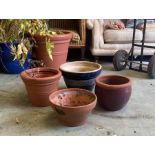 A selection of plant pots