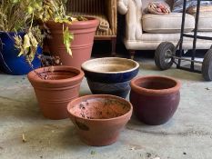 A selection of plant pots