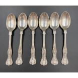 A set of six silver Mappin & Webb teaspoons, hallmarked for Sheffield 1900 (Approximate Total weight