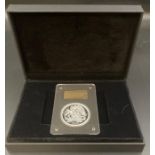 The Anniversary edition 1 oz Silver Angel Isle of Mann coin, boxed.