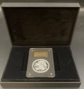 The Anniversary edition 1 oz Silver Angel Isle of Mann coin, boxed.