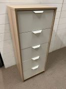 A five drawer high cabinet