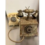 Two vintage dial telephones