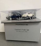 Porsche Cayenne Trailer set 1960 diecast box set by Minichamp