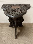 Anglo Indian carved hardwood table