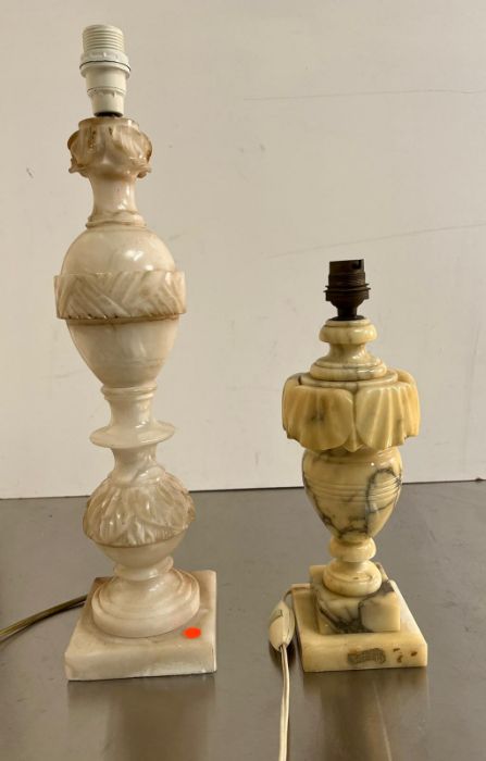 Two alabaster lamps