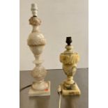 Two alabaster lamps