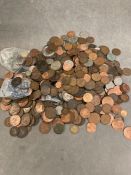 Large quantity, about 4 kilos of British pre decimal coins, farthings to crowns