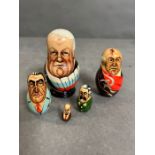 A Russian doll of five Russian Leaders.