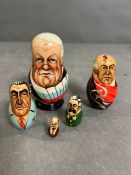 A Russian doll of five Russian Leaders.