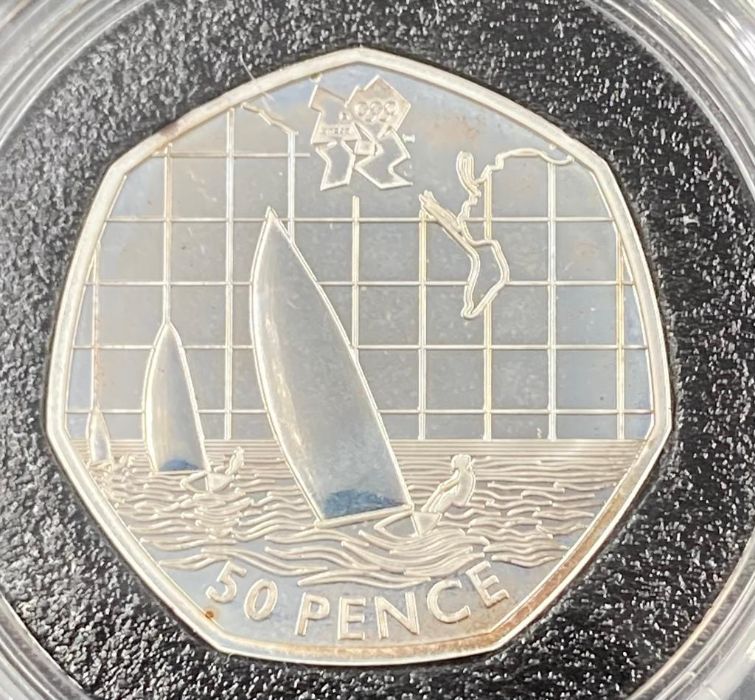 The Royal Mint London 2012 Sports Collection silver proof 50p coins 14 in total - Image 6 of 6