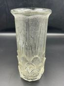 Fidenza pressed glass vase, Italian (H24cm)