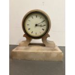 An Alabaster mantle clock