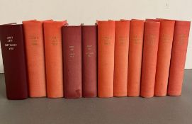Twelve Hardbound Army List Books September 1958-1969