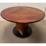 Rosewood extendable dining table by Skovby Mobelfabrik 1970's with unique mechanism to open (H77cm