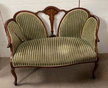 A Victorian camel back sofa (H97cm W140cm D53cm SH41cm)