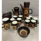 A vintage Denby Arabesque coffee set