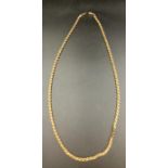 A substantial yellow gold necklace, marked 585 (30.5g)
