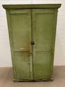 A painted wooden apple storage rack, eight drawers enclose by two doors (H174cm W106cm D57cm)