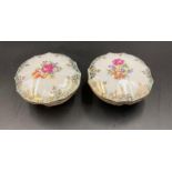 Two Dresden porcelain pill boxes