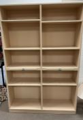 An open bookcase with pull out reference shelves (H210cm W140cm D35cm)