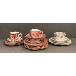 A selection of Wileman and Co ceramics to include Daisy shape jungle print