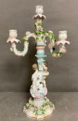 An antique German figural porcelain candelabra " Mother and Child"