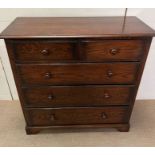 An oak chest of drawers (H104cm W106cm D45cm)