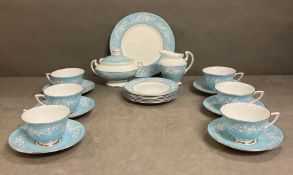 A part Royal Doulton "Alexandria" tea set