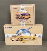 Corgi Diecast The AEC Bus Set and 97398 American La France Aerial Ladder Truck Jersey City