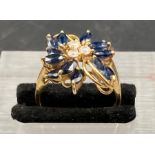 A Gem set ring in 14ct gold (4.8g) (Size N1/2)