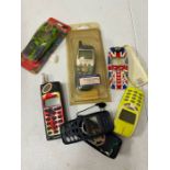 A selection of vintage mobile phones