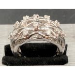 A Diamond dome ring, set in 18ct gold (Approximate Weight 9.9g) (Size M1/2)