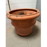 A terracotta garden planter (H39cm)