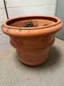 A terracotta garden planter (H39cm)