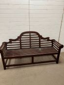 A Lutyens garden bench (H108cm W145cm D57cm SH44cm)