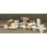 A selection of china, various makers and marks