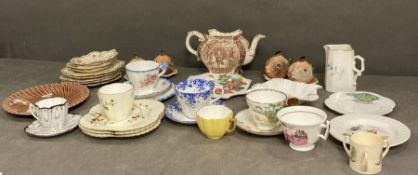 A selection of china, various makers and marks